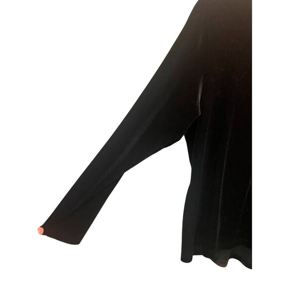 NY & Co Black Velvet Button-Up Long Sleeve Cardigan For Women Size L - Picture 4 of 4